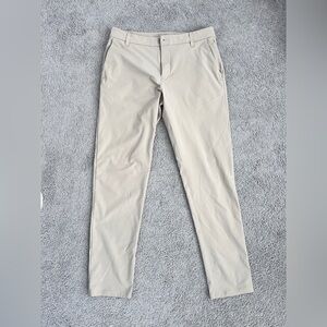 Lululemon Men’s ABC Slim Fit Trouser 32x30L khaki. No tags. Excellent condition